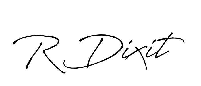 How to make R Dixit name signature. Use Antro_Vectra_Bolder style for creating short signs online. This is the latest handwritten sign. R Dixit signature style 7 images and pictures png