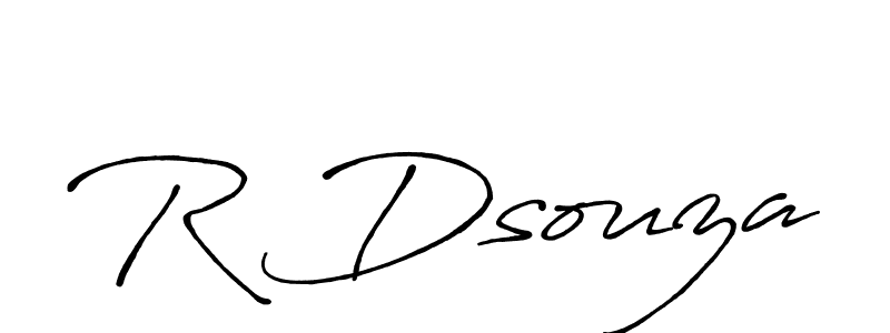 Use a signature maker to create a handwritten signature online. With this signature software, you can design (Antro_Vectra_Bolder) your own signature for name R Dsouza. R Dsouza signature style 7 images and pictures png