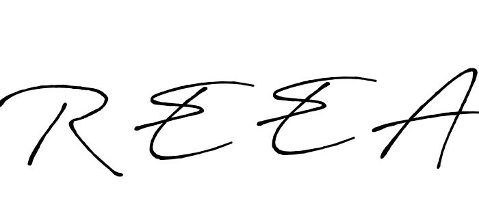 How to make R E E A name signature. Use Antro_Vectra_Bolder style for creating short signs online. This is the latest handwritten sign. R E E A signature style 7 images and pictures png