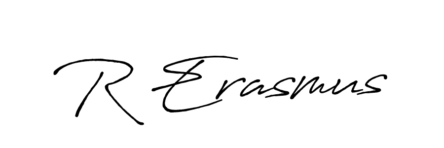 How to make R Erasmus signature? Antro_Vectra_Bolder is a professional autograph style. Create handwritten signature for R Erasmus name. R Erasmus signature style 7 images and pictures png