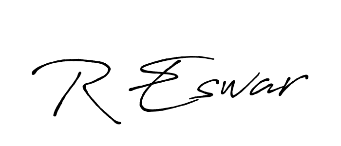 Similarly Antro_Vectra_Bolder is the best handwritten signature design. Signature creator online .You can use it as an online autograph creator for name R Eswar. R Eswar signature style 7 images and pictures png