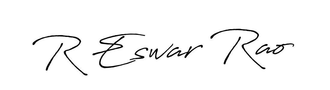 Design your own signature with our free online signature maker. With this signature software, you can create a handwritten (Antro_Vectra_Bolder) signature for name R Eswar Rao. R Eswar Rao signature style 7 images and pictures png