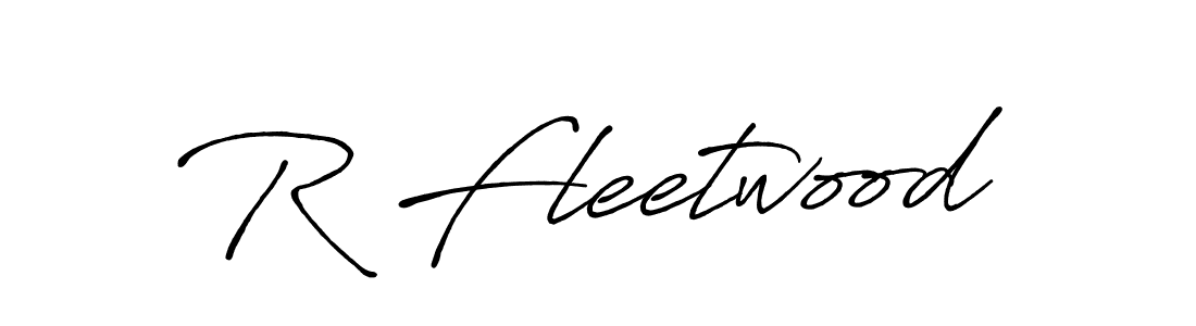 Design your own signature with our free online signature maker. With this signature software, you can create a handwritten (Antro_Vectra_Bolder) signature for name R Fleetwood. R Fleetwood signature style 7 images and pictures png