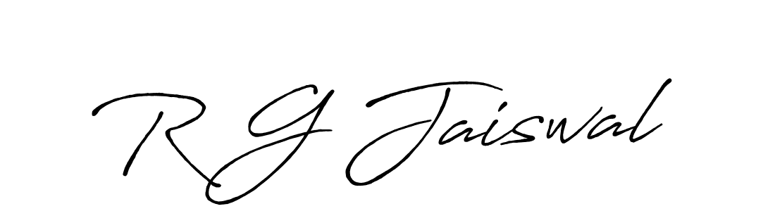 if you are searching for the best signature style for your name R G Jaiswal. so please give up your signature search. here we have designed multiple signature styles  using Antro_Vectra_Bolder. R G Jaiswal signature style 7 images and pictures png