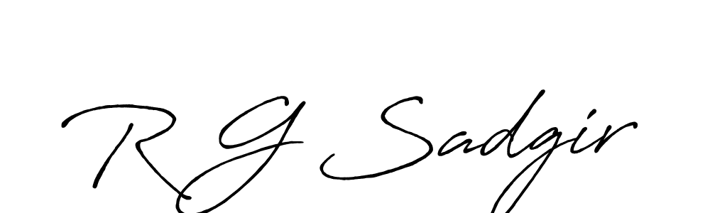 Design your own signature with our free online signature maker. With this signature software, you can create a handwritten (Antro_Vectra_Bolder) signature for name R G Sadgir. R G Sadgir signature style 7 images and pictures png