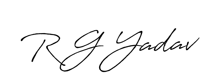 How to make R G Yadav signature? Antro_Vectra_Bolder is a professional autograph style. Create handwritten signature for R G Yadav name. R G Yadav signature style 7 images and pictures png