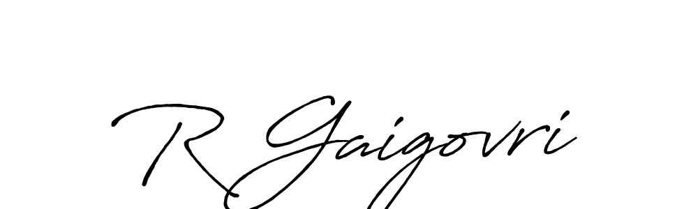 The best way (Antro_Vectra_Bolder) to make a short signature is to pick only two or three words in your name. The name R Gaigovri include a total of six letters. For converting this name. R Gaigovri signature style 7 images and pictures png