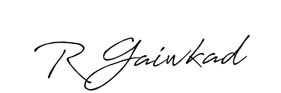 How to make R Gaiwkad name signature. Use Antro_Vectra_Bolder style for creating short signs online. This is the latest handwritten sign. R Gaiwkad signature style 7 images and pictures png