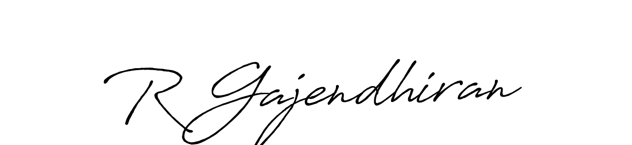 This is the best signature style for the R Gajendhiran name. Also you like these signature font (Antro_Vectra_Bolder). Mix name signature. R Gajendhiran signature style 7 images and pictures png