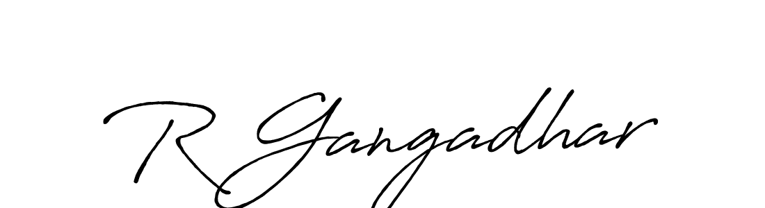 R Gangadhar stylish signature style. Best Handwritten Sign (Antro_Vectra_Bolder) for my name. Handwritten Signature Collection Ideas for my name R Gangadhar. R Gangadhar signature style 7 images and pictures png
