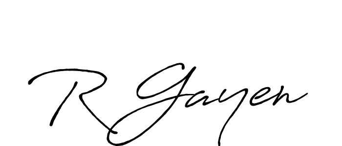 The best way (Antro_Vectra_Bolder) to make a short signature is to pick only two or three words in your name. The name R Gayen include a total of six letters. For converting this name. R Gayen signature style 7 images and pictures png