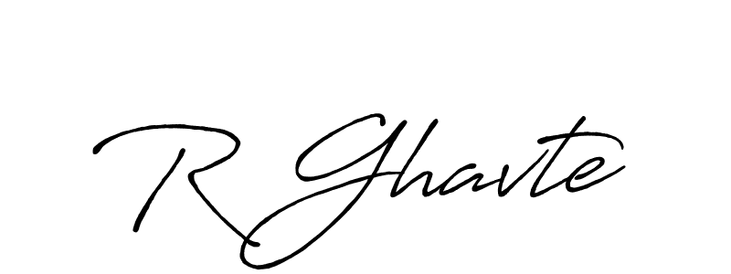 if you are searching for the best signature style for your name R Ghavte. so please give up your signature search. here we have designed multiple signature styles  using Antro_Vectra_Bolder. R Ghavte signature style 7 images and pictures png