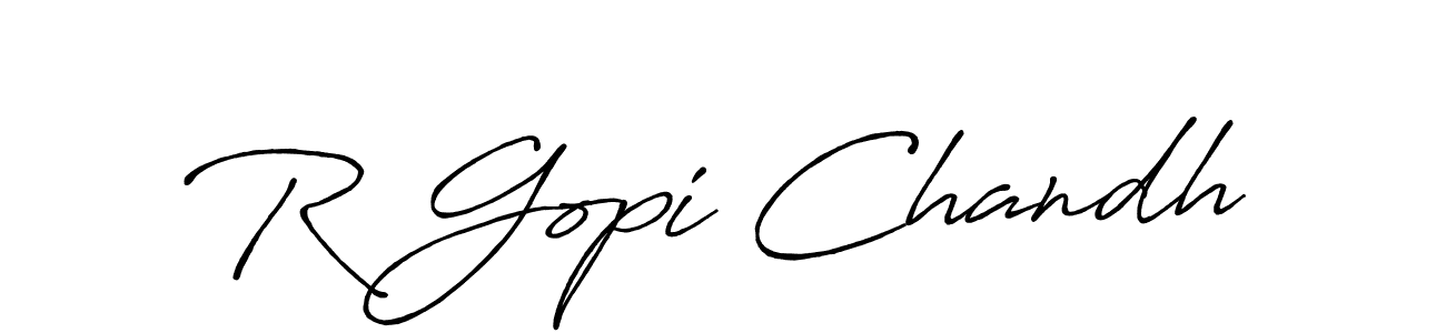 Use a signature maker to create a handwritten signature online. With this signature software, you can design (Antro_Vectra_Bolder) your own signature for name R Gopi Chandh. R Gopi Chandh signature style 7 images and pictures png