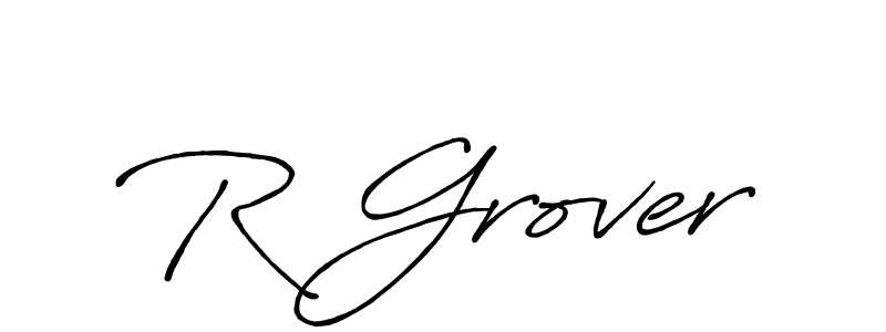 You should practise on your own different ways (Antro_Vectra_Bolder) to write your name (R Grover) in signature. don't let someone else do it for you. R Grover signature style 7 images and pictures png