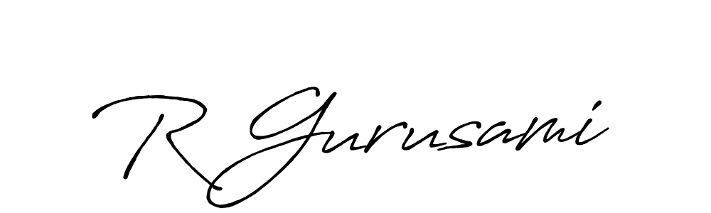 if you are searching for the best signature style for your name R Gurusami. so please give up your signature search. here we have designed multiple signature styles  using Antro_Vectra_Bolder. R Gurusami signature style 7 images and pictures png