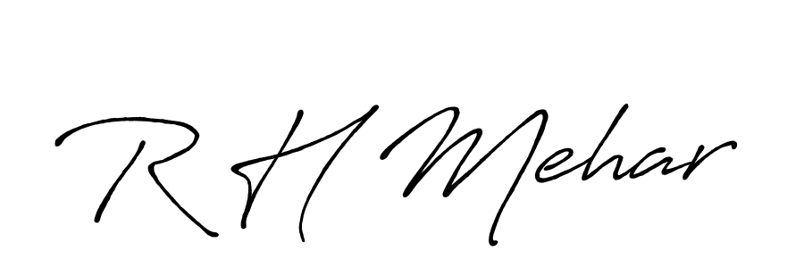 Make a beautiful signature design for name R H Mehar. With this signature (Antro_Vectra_Bolder) style, you can create a handwritten signature for free. R H Mehar signature style 7 images and pictures png