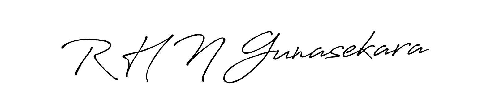 R H N Gunasekara stylish signature style. Best Handwritten Sign (Antro_Vectra_Bolder) for my name. Handwritten Signature Collection Ideas for my name R H N Gunasekara. R H N Gunasekara signature style 7 images and pictures png