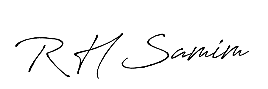 Best and Professional Signature Style for R H Samim. Antro_Vectra_Bolder Best Signature Style Collection. R H Samim signature style 7 images and pictures png