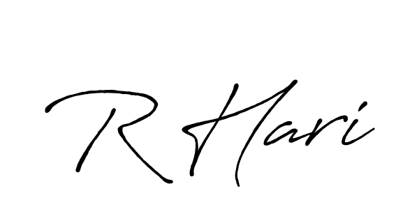 Use a signature maker to create a handwritten signature online. With this signature software, you can design (Antro_Vectra_Bolder) your own signature for name R Hari. R Hari signature style 7 images and pictures png