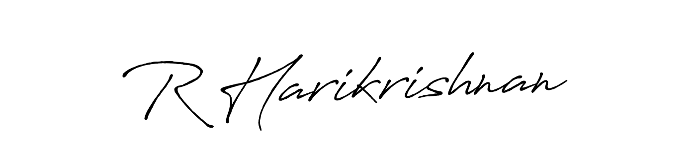 Also we have R Harikrishnan name is the best signature style. Create professional handwritten signature collection using Antro_Vectra_Bolder autograph style. R Harikrishnan signature style 7 images and pictures png