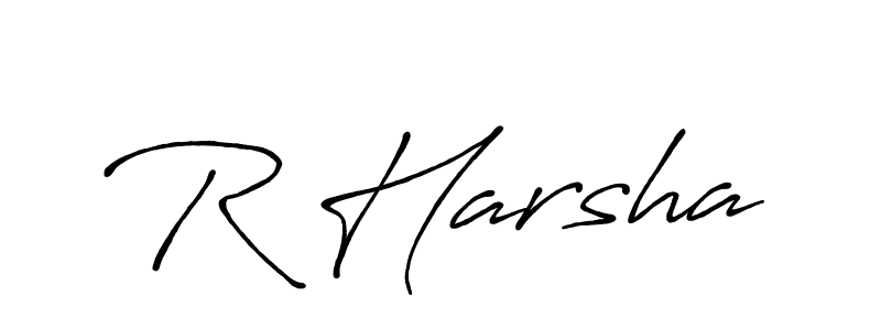 Make a beautiful signature design for name R Harsha. With this signature (Antro_Vectra_Bolder) style, you can create a handwritten signature for free. R Harsha signature style 7 images and pictures png