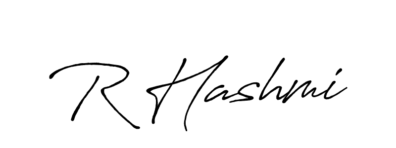 Create a beautiful signature design for name R Hashmi. With this signature (Antro_Vectra_Bolder) fonts, you can make a handwritten signature for free. R Hashmi signature style 7 images and pictures png