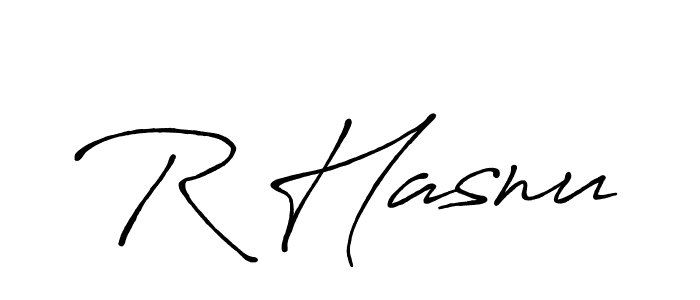 Design your own signature with our free online signature maker. With this signature software, you can create a handwritten (Antro_Vectra_Bolder) signature for name R Hasnu. R Hasnu signature style 7 images and pictures png