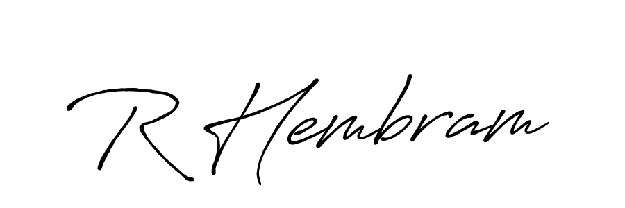 Here are the top 10 professional signature styles for the name R Hembram. These are the best autograph styles you can use for your name. R Hembram signature style 7 images and pictures png