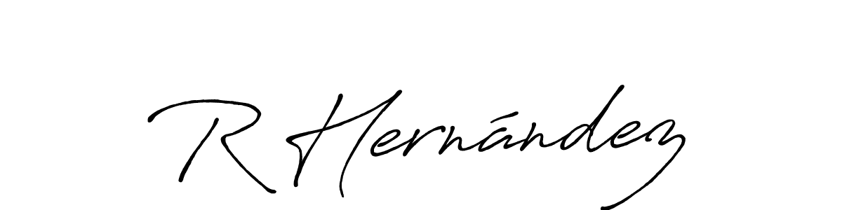 Make a beautiful signature design for name R Hernández. With this signature (Antro_Vectra_Bolder) style, you can create a handwritten signature for free. R Hernández signature style 7 images and pictures png