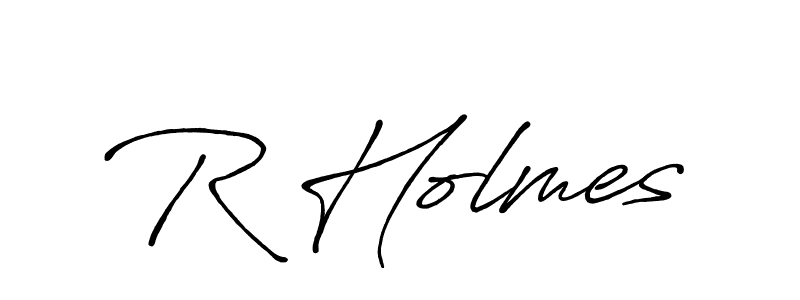 Use a signature maker to create a handwritten signature online. With this signature software, you can design (Antro_Vectra_Bolder) your own signature for name R Holmes. R Holmes signature style 7 images and pictures png