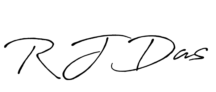Create a beautiful signature design for name R J Das. With this signature (Antro_Vectra_Bolder) fonts, you can make a handwritten signature for free. R J Das signature style 7 images and pictures png