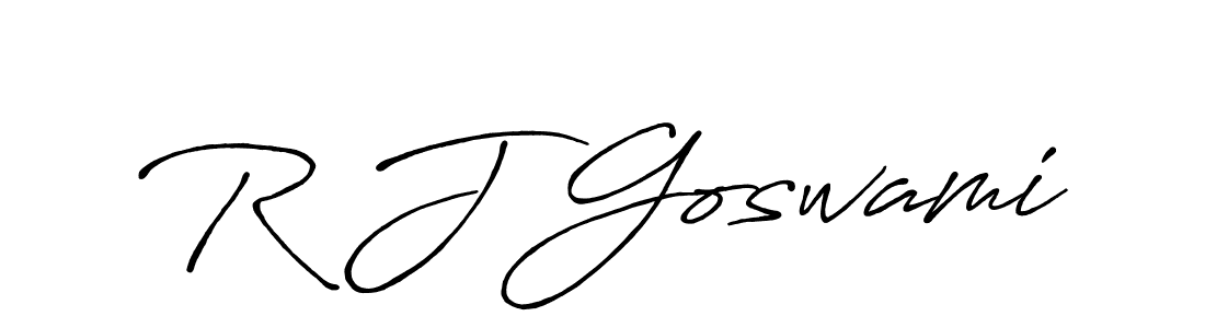 How to make R J Goswami signature? Antro_Vectra_Bolder is a professional autograph style. Create handwritten signature for R J Goswami name. R J Goswami signature style 7 images and pictures png