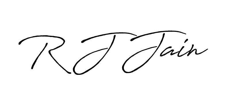 R J Jain stylish signature style. Best Handwritten Sign (Antro_Vectra_Bolder) for my name. Handwritten Signature Collection Ideas for my name R J Jain. R J Jain signature style 7 images and pictures png