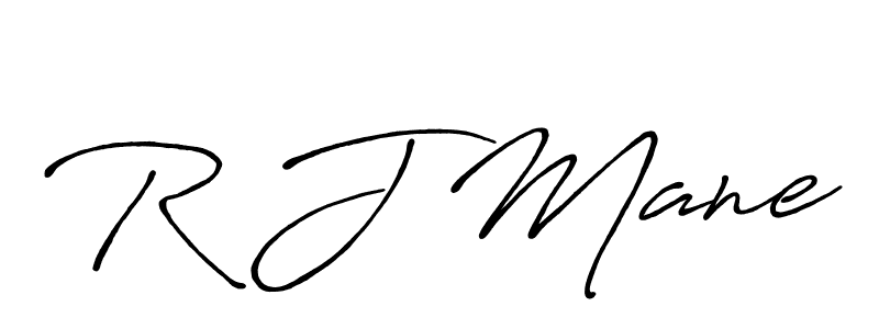 Design your own signature with our free online signature maker. With this signature software, you can create a handwritten (Antro_Vectra_Bolder) signature for name R J Mane. R J Mane signature style 7 images and pictures png