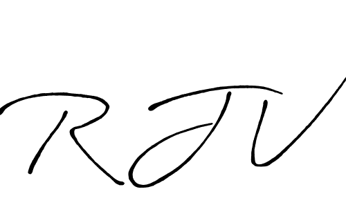 How to make R J V signature? Antro_Vectra_Bolder is a professional autograph style. Create handwritten signature for R J V name. R J V signature style 7 images and pictures png