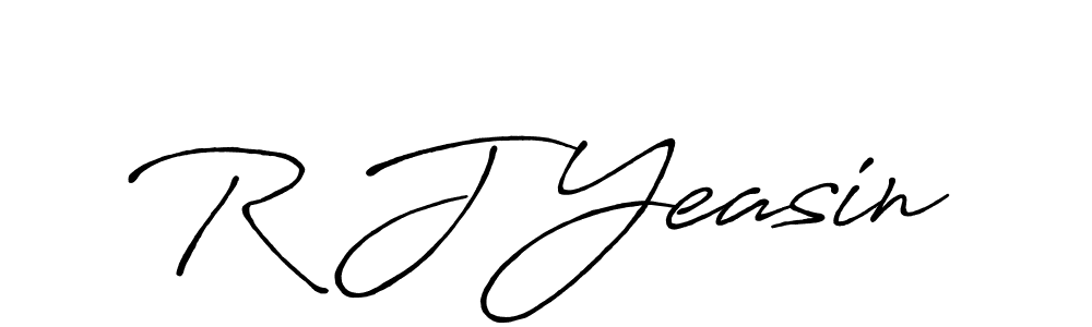 R J Yeasin stylish signature style. Best Handwritten Sign (Antro_Vectra_Bolder) for my name. Handwritten Signature Collection Ideas for my name R J Yeasin. R J Yeasin signature style 7 images and pictures png