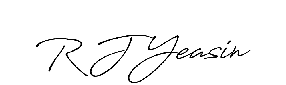 R J Yeasin stylish signature style. Best Handwritten Sign (Antro_Vectra_Bolder) for my name. Handwritten Signature Collection Ideas for my name R J Yeasin. R J Yeasin signature style 7 images and pictures png