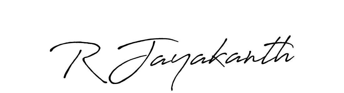 Make a beautiful signature design for name R Jayakanth. With this signature (Antro_Vectra_Bolder) style, you can create a handwritten signature for free. R Jayakanth signature style 7 images and pictures png