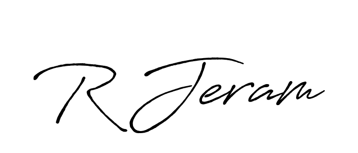 Design your own signature with our free online signature maker. With this signature software, you can create a handwritten (Antro_Vectra_Bolder) signature for name R Jeram. R Jeram signature style 7 images and pictures png