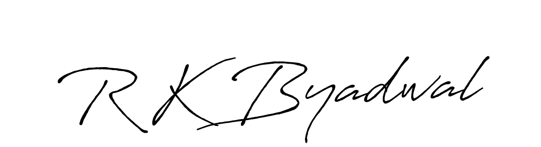 R K Byadwal stylish signature style. Best Handwritten Sign (Antro_Vectra_Bolder) for my name. Handwritten Signature Collection Ideas for my name R K Byadwal. R K Byadwal signature style 7 images and pictures png