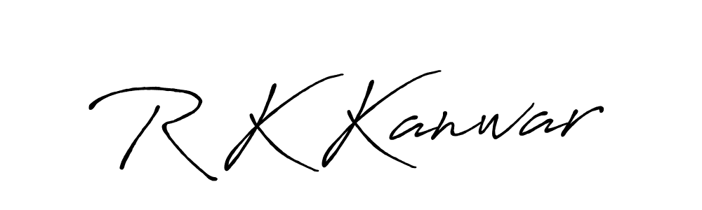 Use a signature maker to create a handwritten signature online. With this signature software, you can design (Antro_Vectra_Bolder) your own signature for name R K Kanwar. R K Kanwar signature style 7 images and pictures png