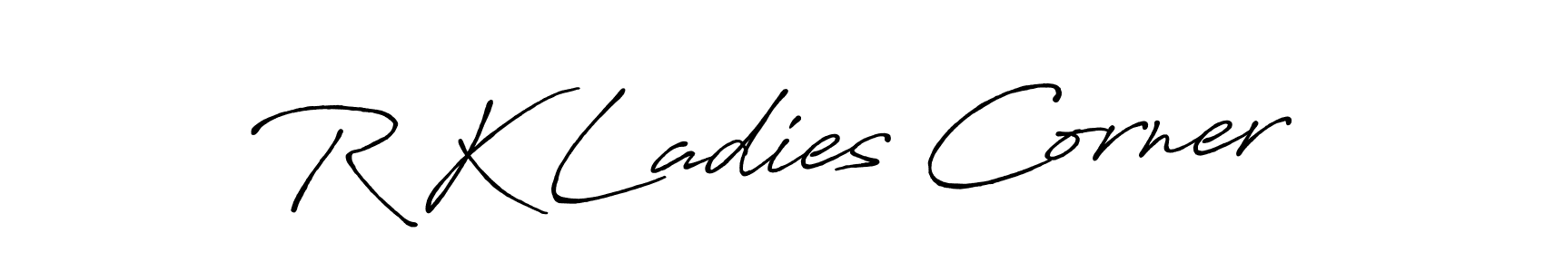 Here are the top 10 professional signature styles for the name R K Ladies Corner. These are the best autograph styles you can use for your name. R K Ladies Corner signature style 7 images and pictures png