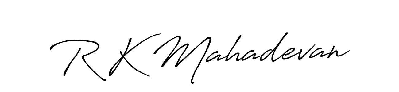 How to make R K Mahadevan signature? Antro_Vectra_Bolder is a professional autograph style. Create handwritten signature for R K Mahadevan name. R K Mahadevan signature style 7 images and pictures png