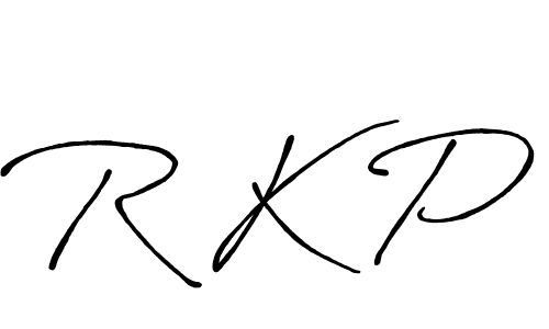 How to make R K P signature? Antro_Vectra_Bolder is a professional autograph style. Create handwritten signature for R K P name. R K P signature style 7 images and pictures png