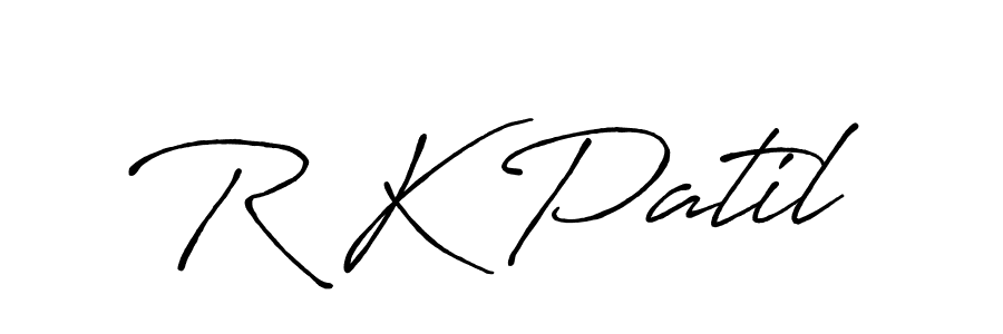Design your own signature with our free online signature maker. With this signature software, you can create a handwritten (Antro_Vectra_Bolder) signature for name R K Patil. R K Patil signature style 7 images and pictures png