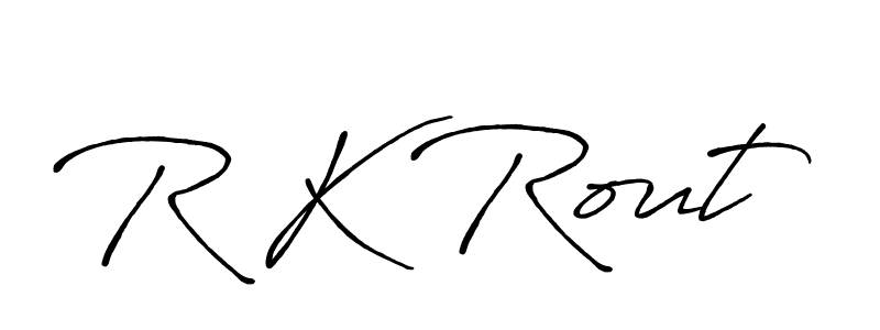 Also You can easily find your signature by using the search form. We will create R K Rout name handwritten signature images for you free of cost using Antro_Vectra_Bolder sign style. R K Rout signature style 7 images and pictures png