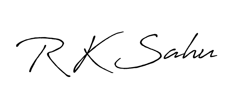 Make a beautiful signature design for name R K Sahu. With this signature (Antro_Vectra_Bolder) style, you can create a handwritten signature for free. R K Sahu signature style 7 images and pictures png