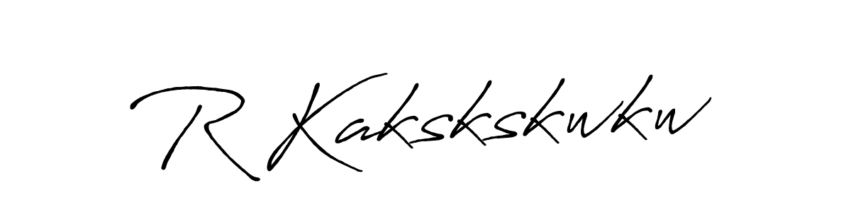 Use a signature maker to create a handwritten signature online. With this signature software, you can design (Antro_Vectra_Bolder) your own signature for name R Kakskskwkw. R Kakskskwkw signature style 7 images and pictures png