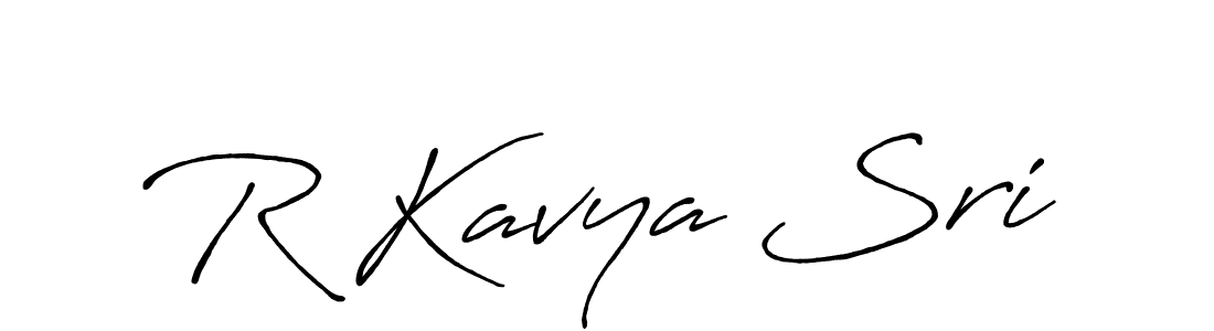 Use a signature maker to create a handwritten signature online. With this signature software, you can design (Antro_Vectra_Bolder) your own signature for name R Kavya Sri. R Kavya Sri signature style 7 images and pictures png