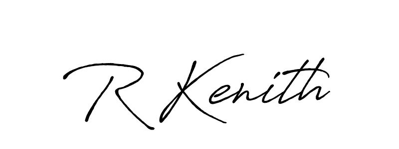 Create a beautiful signature design for name R Kenith. With this signature (Antro_Vectra_Bolder) fonts, you can make a handwritten signature for free. R Kenith signature style 7 images and pictures png